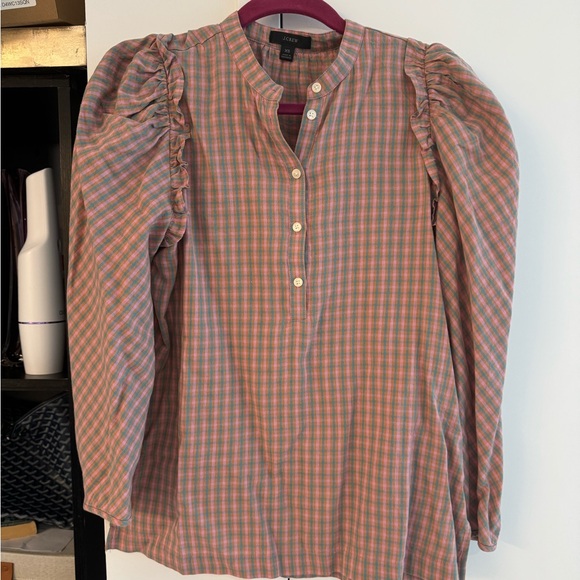 J.Crew Puff Sleeve Top - Picture 2 of 5